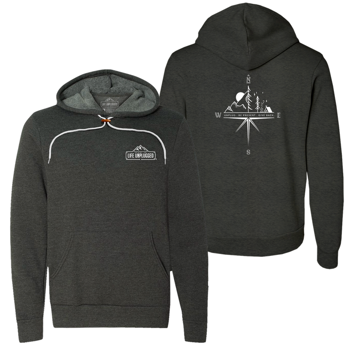 Compass Mountain Scene Super Soft Hoodie