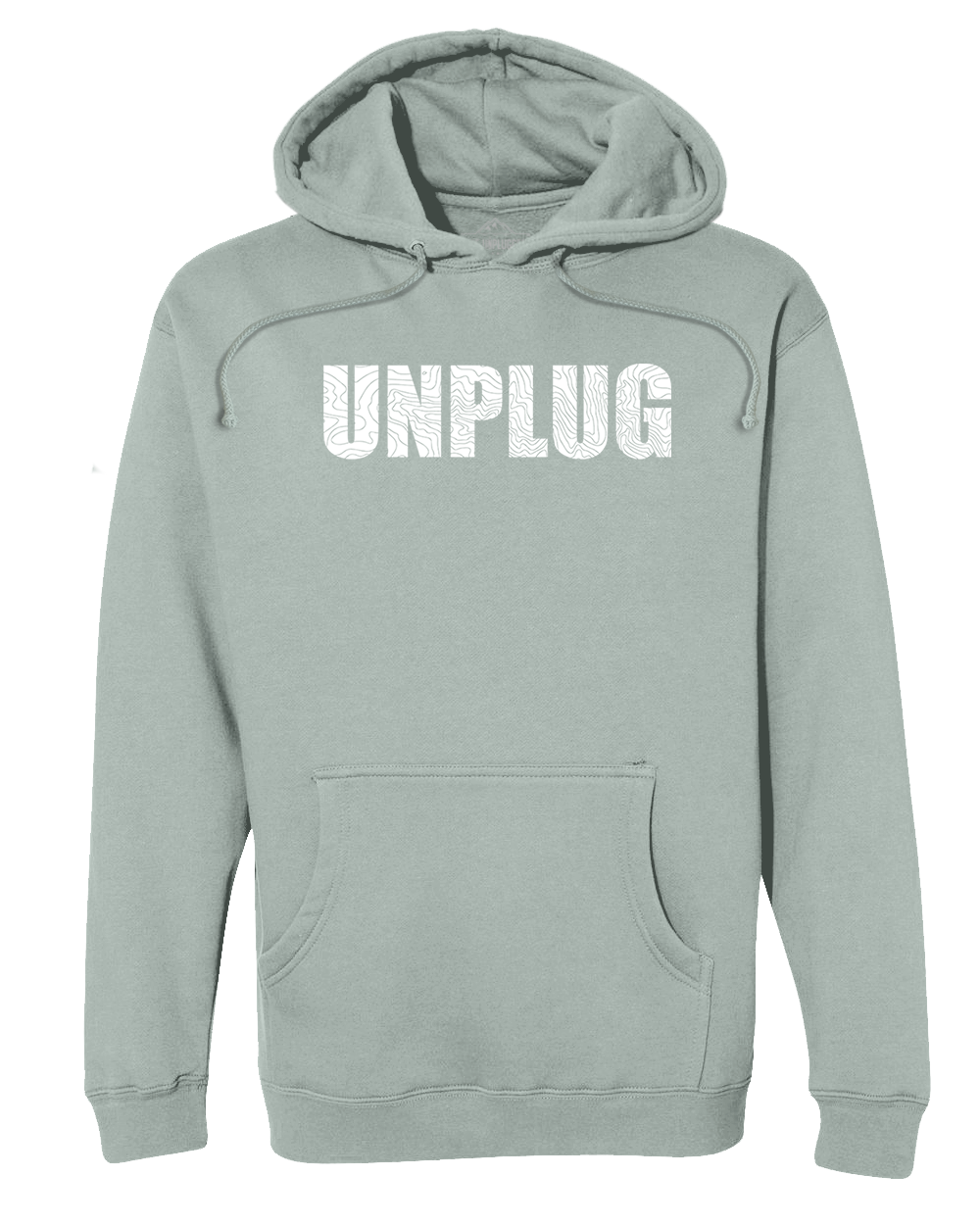 Unplug Topo Map Premium Heavyweight Hooded Sweatshirt - Life Unplugged