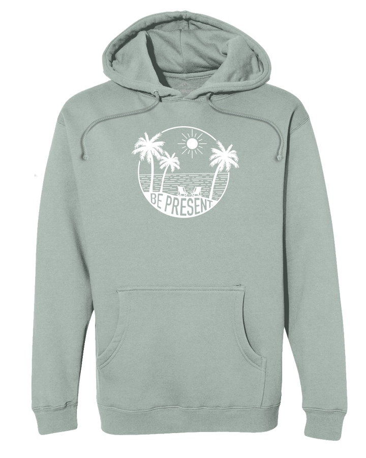 BE PRESENT BEACH Premium Heavyweight Hooded Sweatshirt