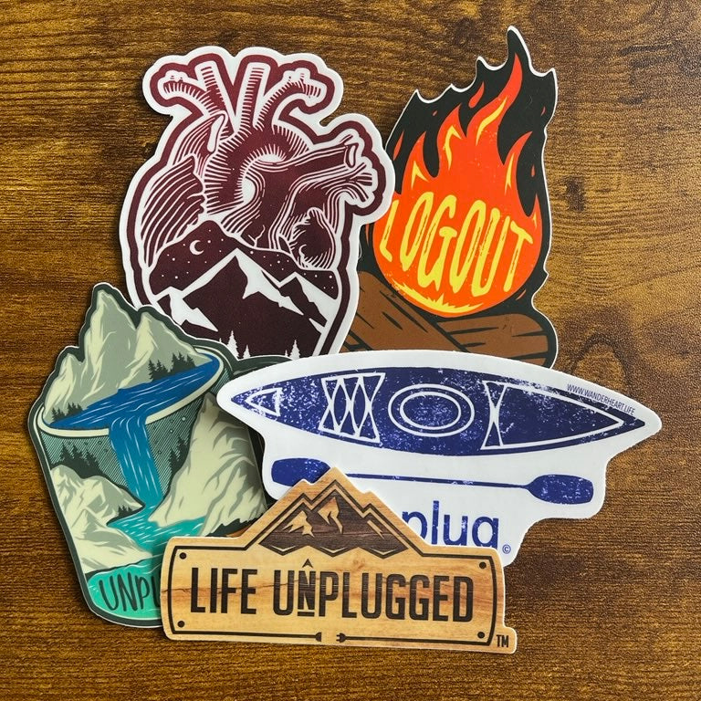 Life Unplugged Sticker 5 Pack of Random Awesome Stickers - ($30 Value) – Life Unplugged