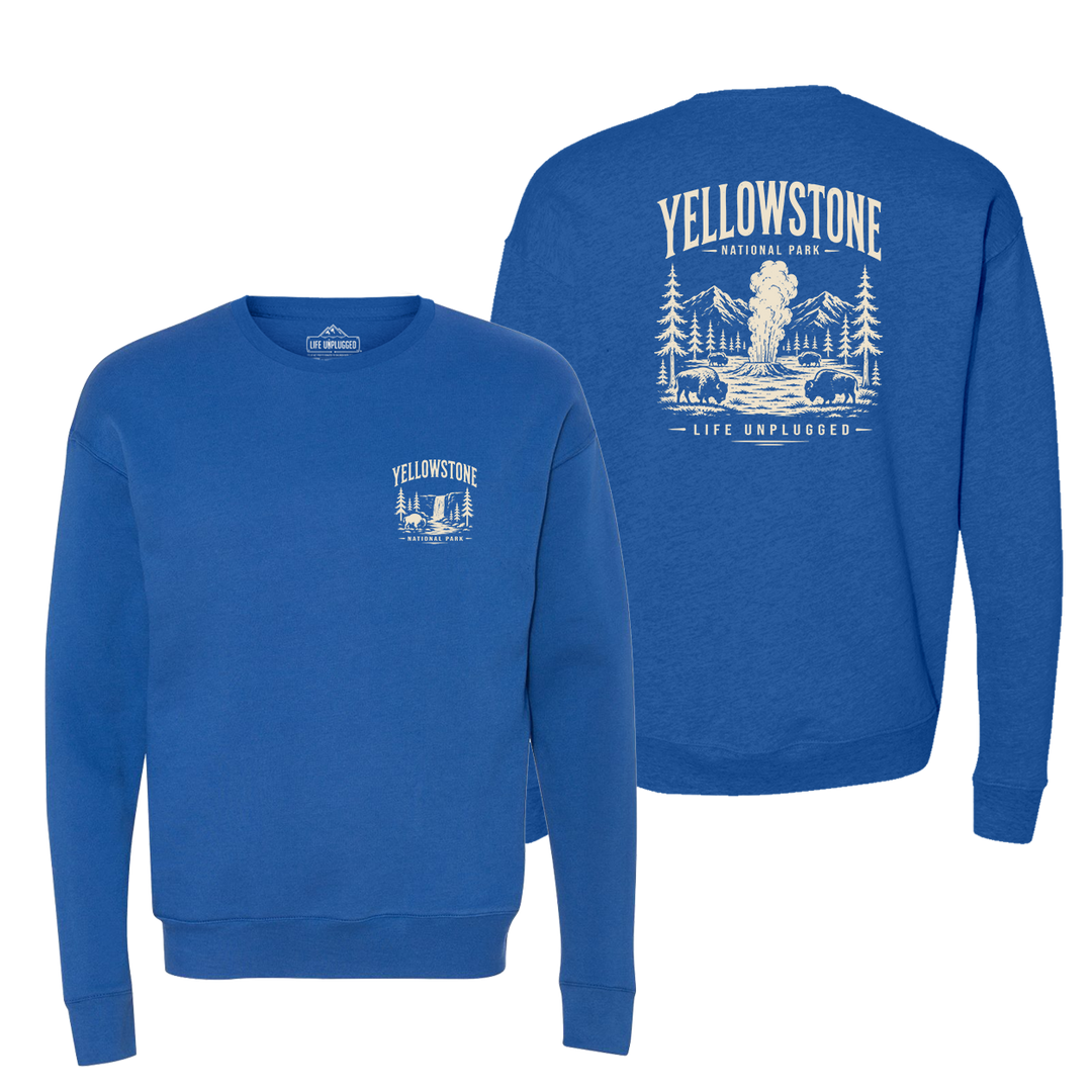 YELLOWSTONE NATIONAL PARK Midweight Super Soft Crewneck