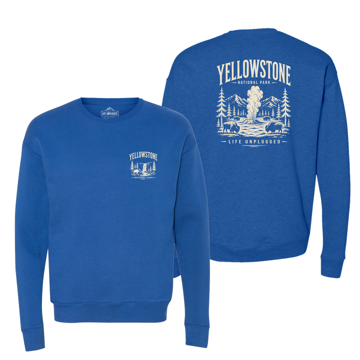 YELLOWSTONE NATIONAL PARK Midweight Super Soft Crewneck