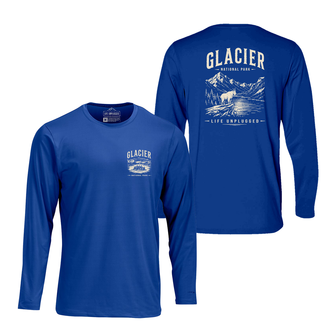 GLACIER NATIONAL PARK Performance Long Sleeve with UPF 50+