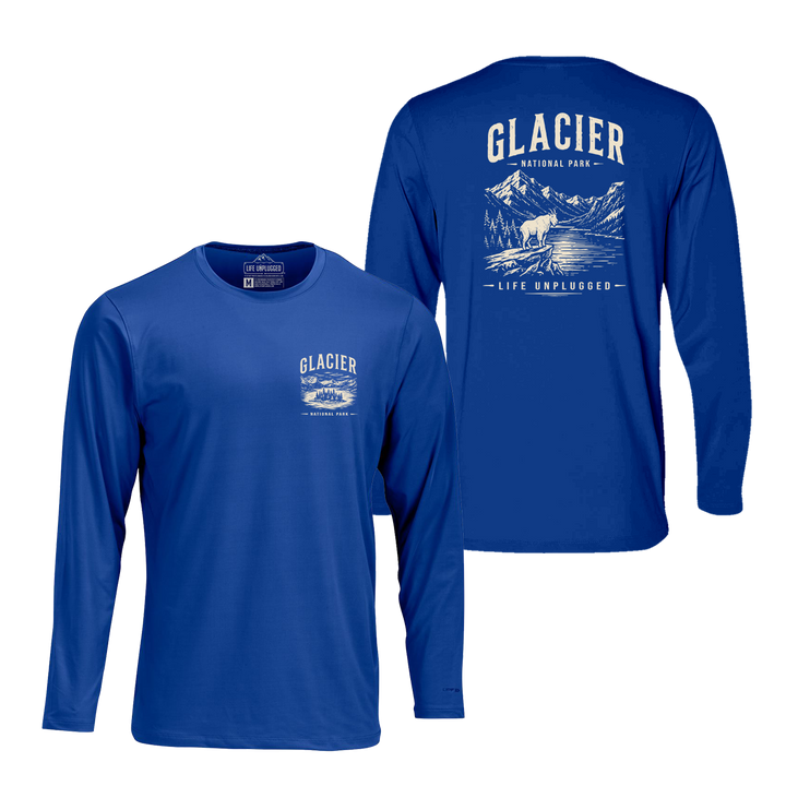 GLACIER NATIONAL PARK Performance Long Sleeve with UPF 50+