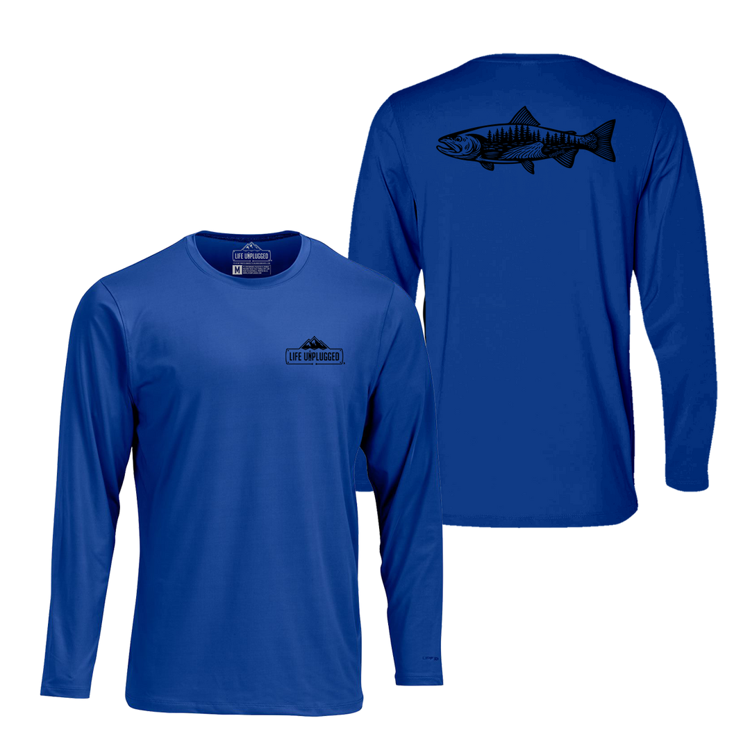WOODLAND TROUT Performance Long Sleeve with UPF 50+