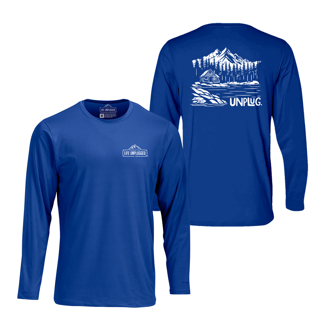 Cabin In the woods Performance Long Sleeve with UPF 50+