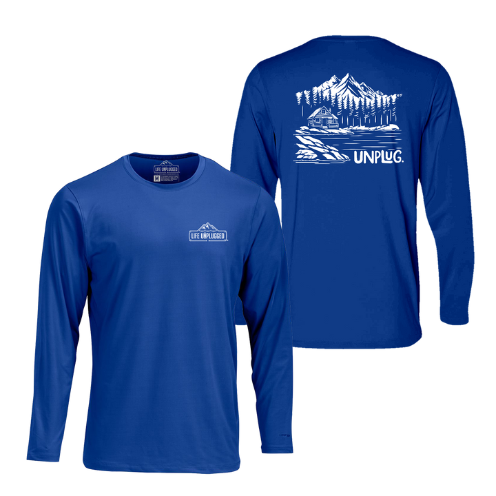 Cabin In the woods Performance Long Sleeve with UPF 50+