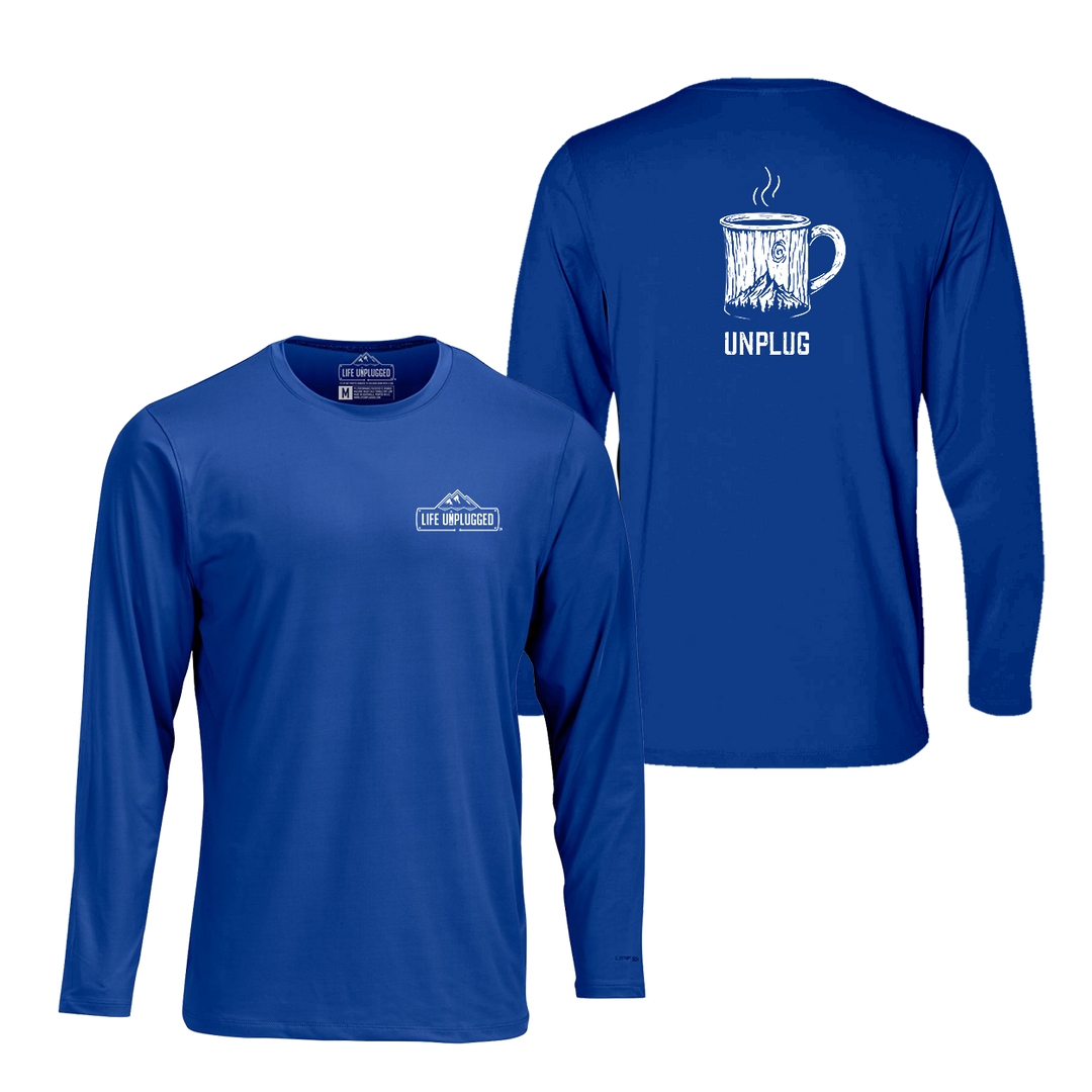 WOODEN COFFEE MUG Performance Long Sleeve with UPF 50+