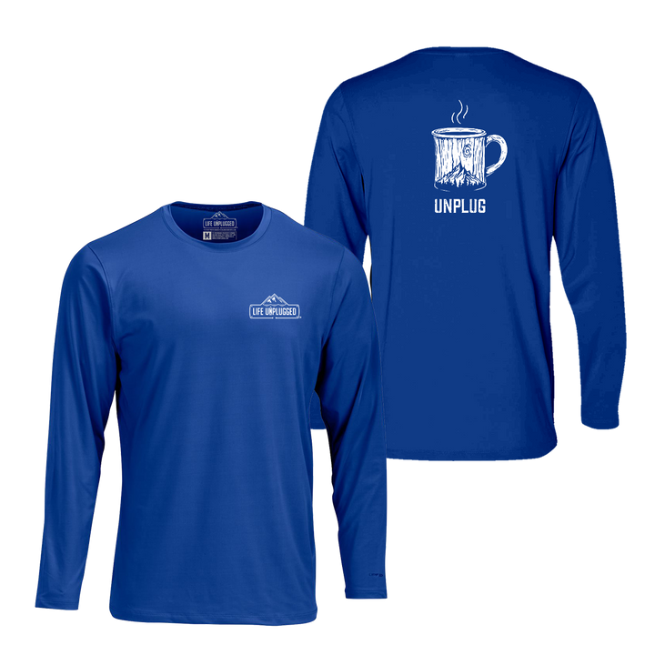 WOODEN COFFEE MUG Performance Long Sleeve with UPF 50+