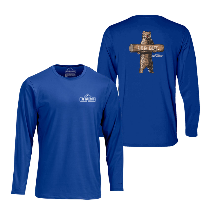 LOG OUT BEAR Performance Long Sleeve with UPF 50+