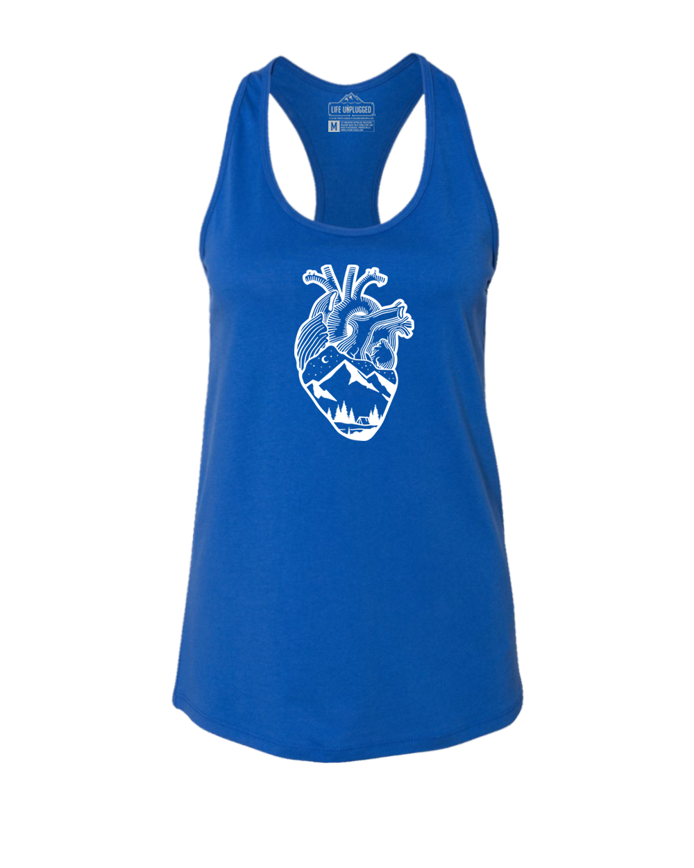 Anatomical Heart (Full Chest) Women's Racerback Tank Top