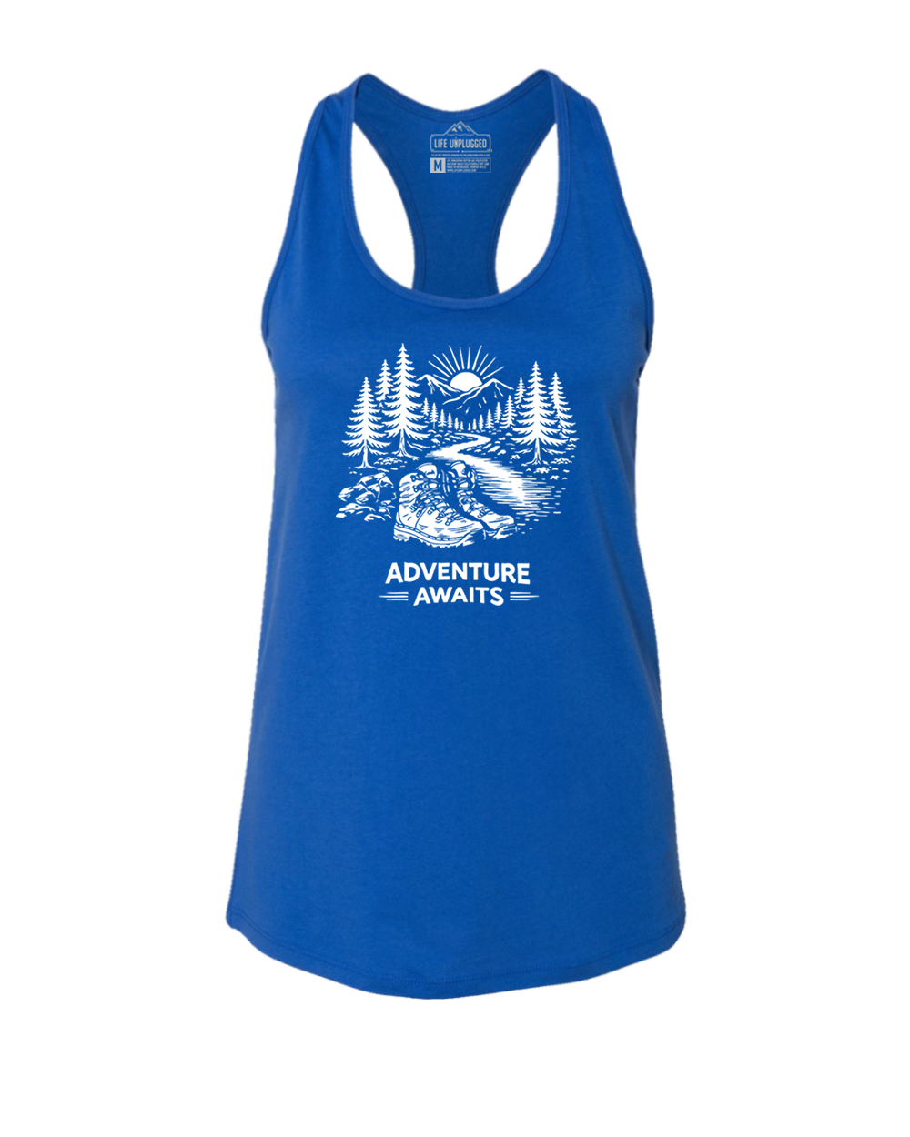 ADVENTURE AWAITS Women's Racerback Tank Top