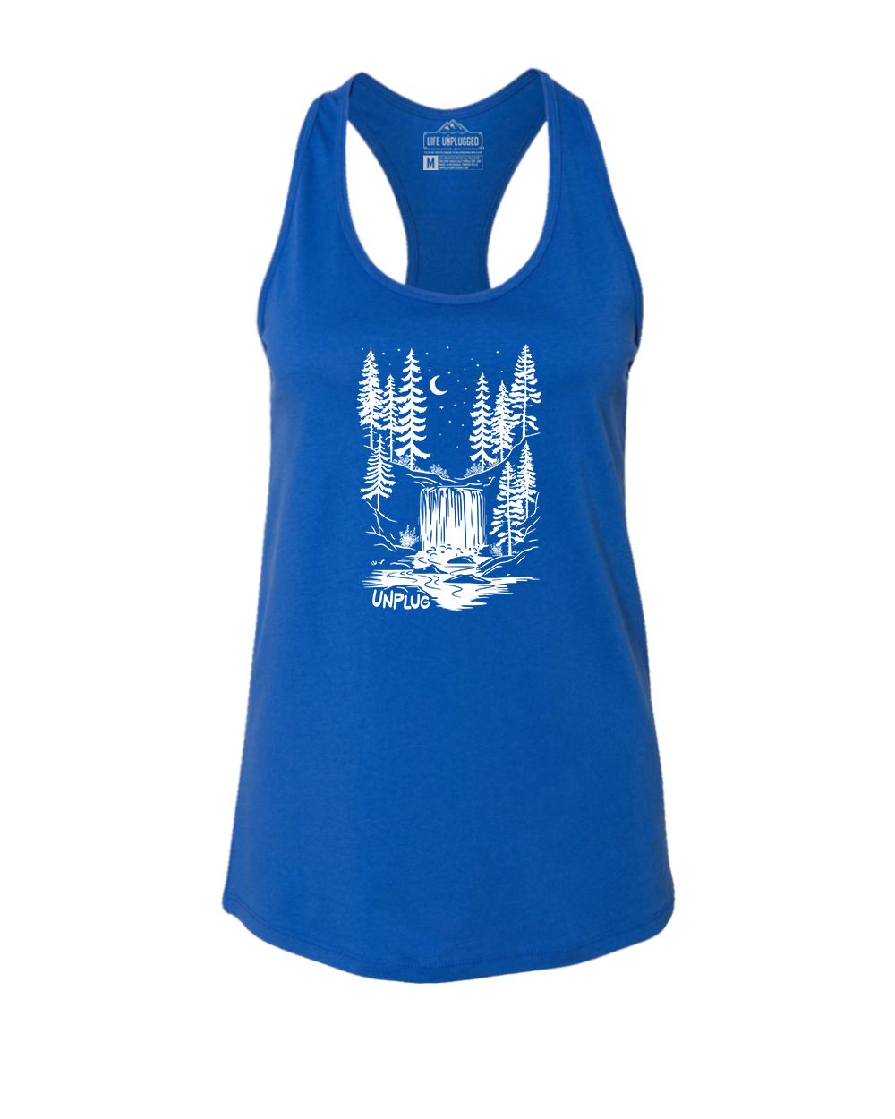 WATERFALL UNDER THE STARS Women's Racerback Tank Top