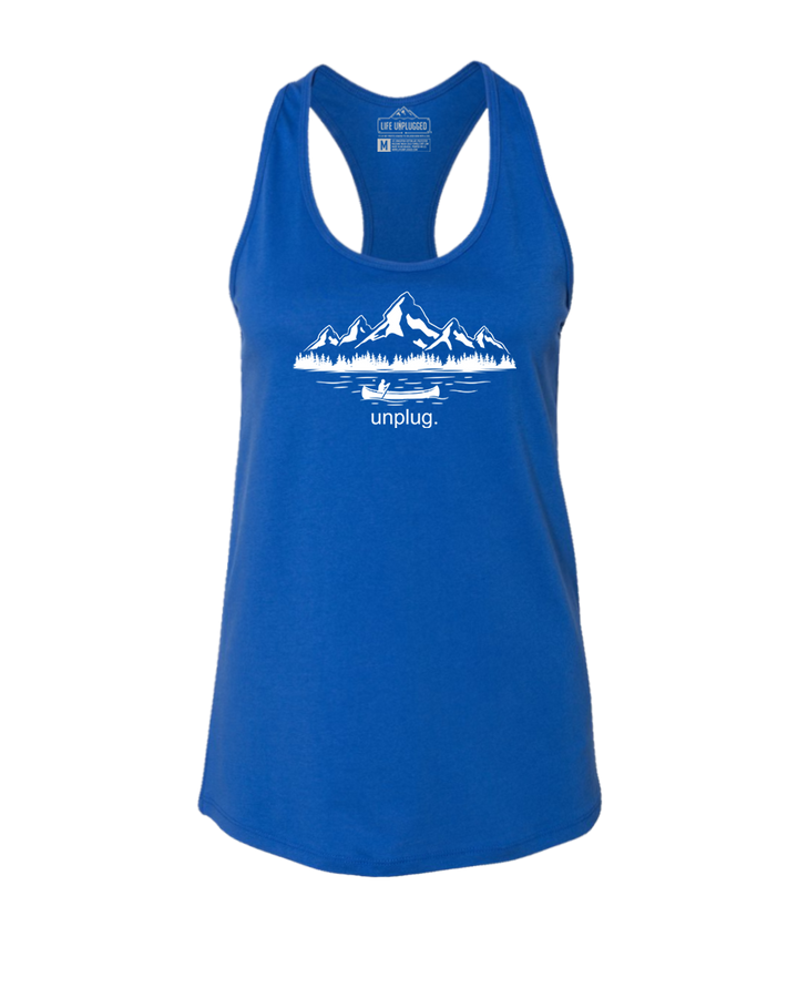Canoeing In The Mountains Women's Racerback Tank Top