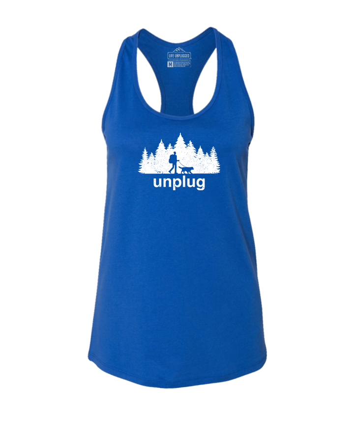 Dog Walks in the Woods Women's Racerback Tank Top