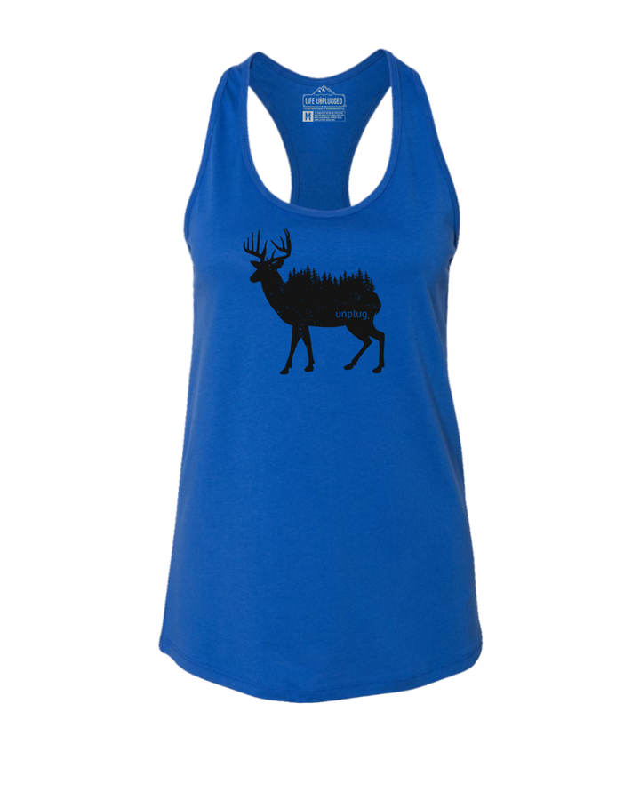 Deer In The Trees Women's Racerback Tank Top