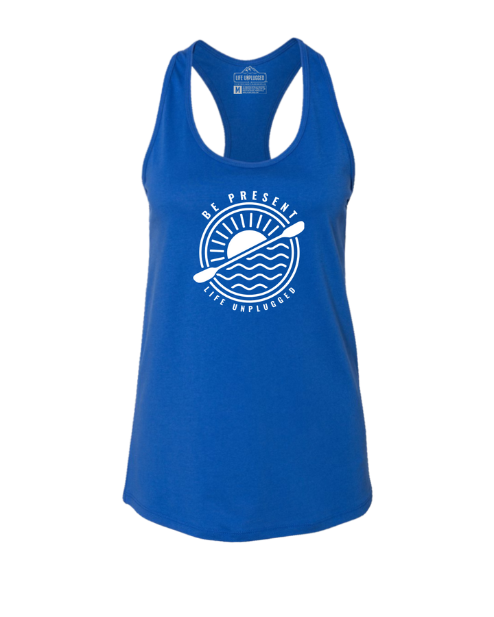 Be Present Paddle Women's Racerback Tank Top