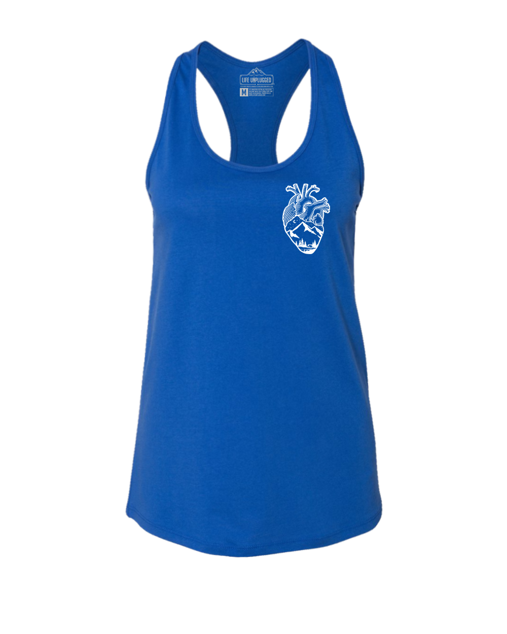 Anatomical Heart (Left Chest) Women's Racerback Tank Top