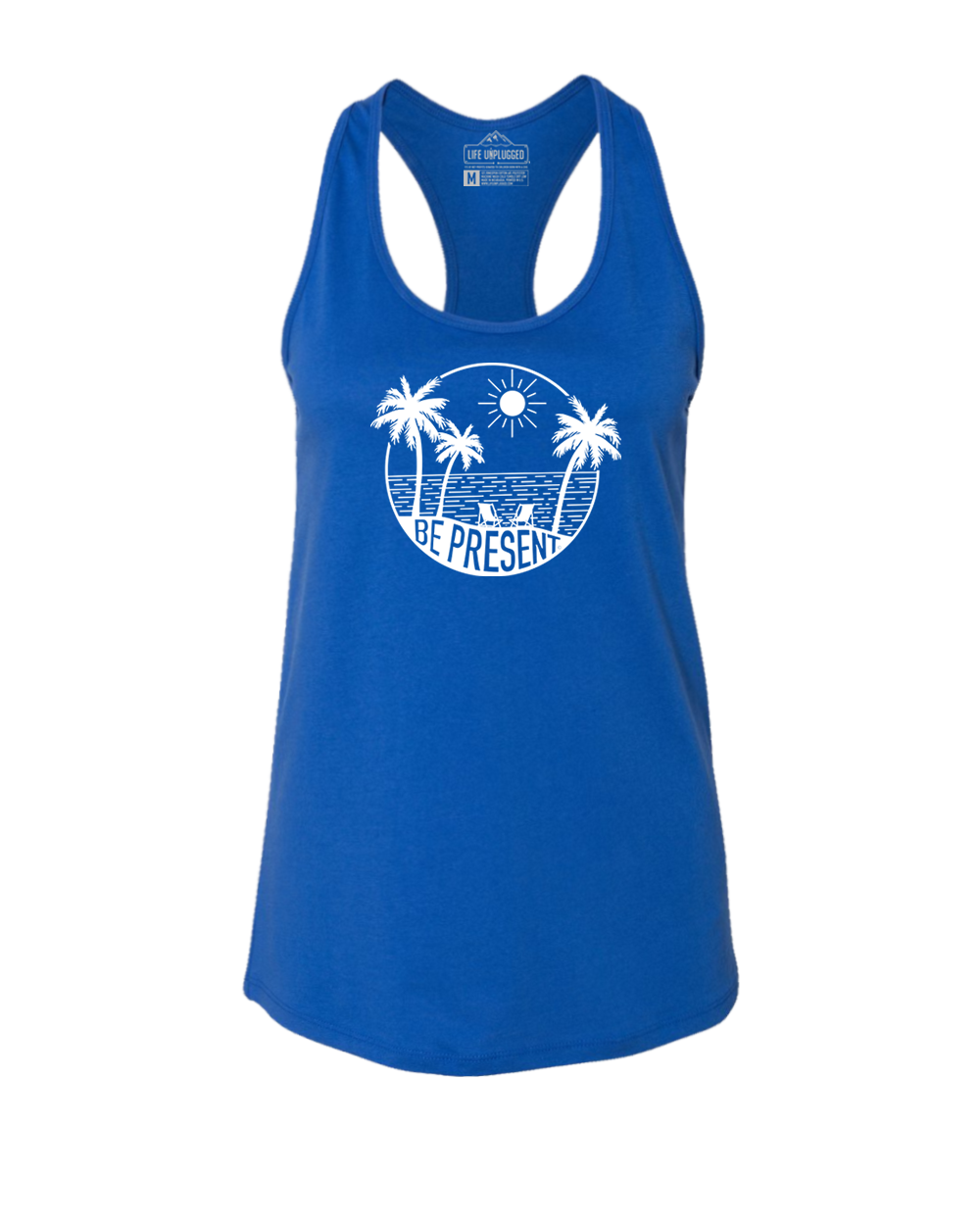 Be Present Beach Women's Racerback Tank Top