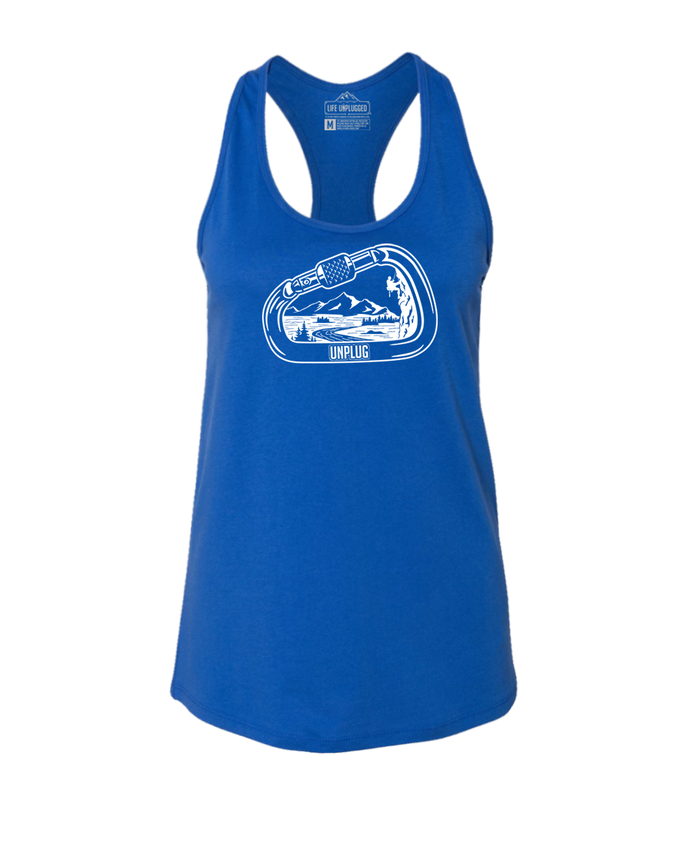 Rock Climbing Mountain Scene Women's Racerback Tank Top