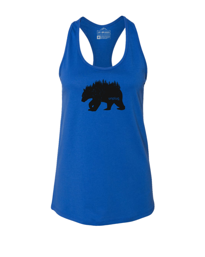 Bear In The Trees Women's Racerback Tank Top