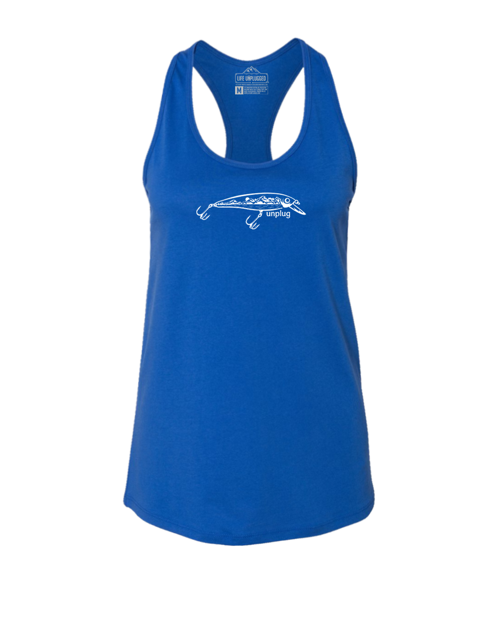 Fishing Lure Mountain Scene Women's Racerback Tank Top