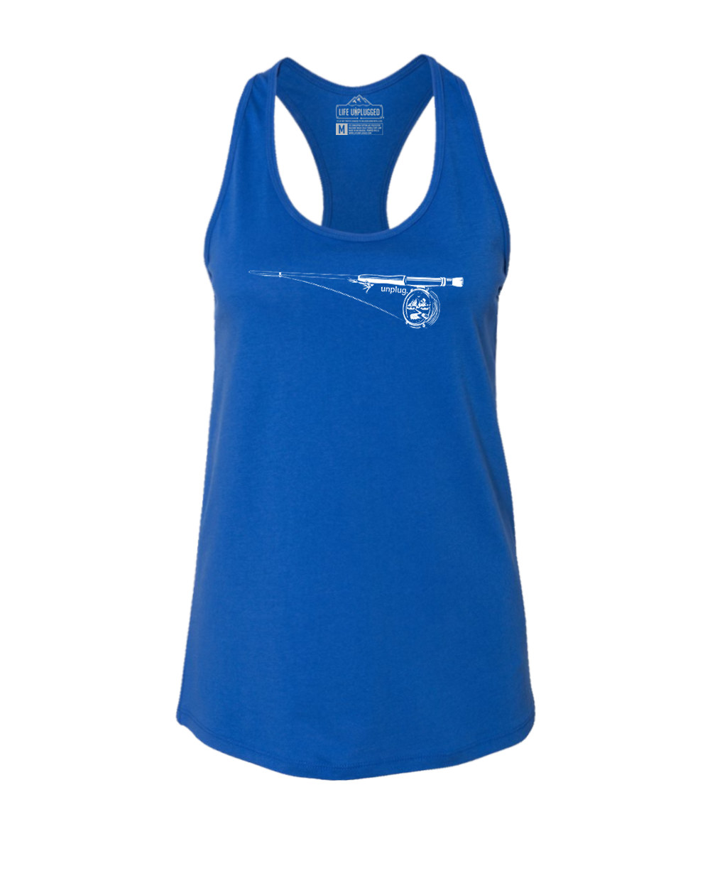 Fly Fishing Mountain Scene Women's Racerback Tank Top