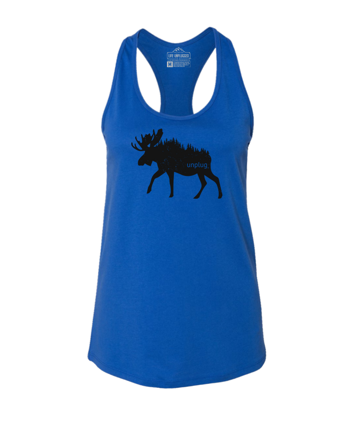 Moose In The Trees Women's Racerback Tank Top