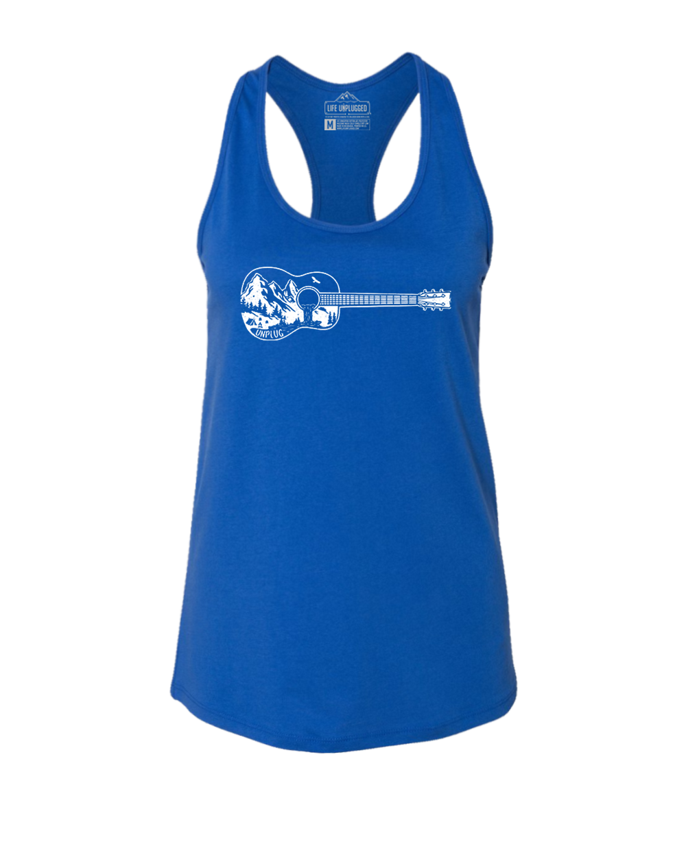 Guitar Mountain Scene Women's Racerback Tank Top