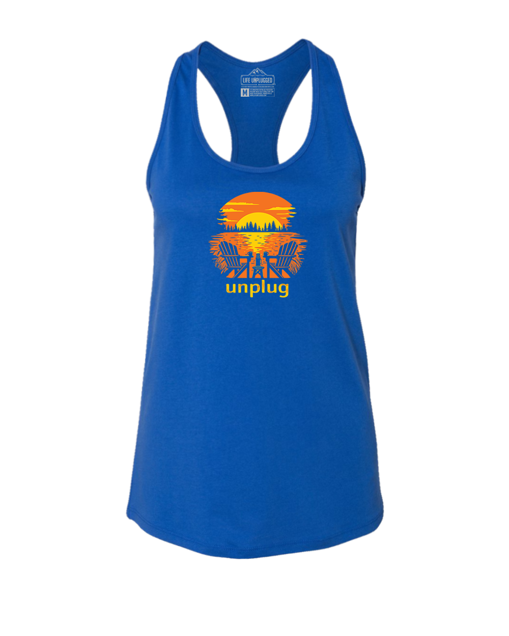 CHAIRS AT SUNSET Women's Racerback Tank Top