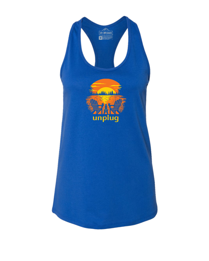 CHAIRS AT SUNSET Women's Racerback Tank Top