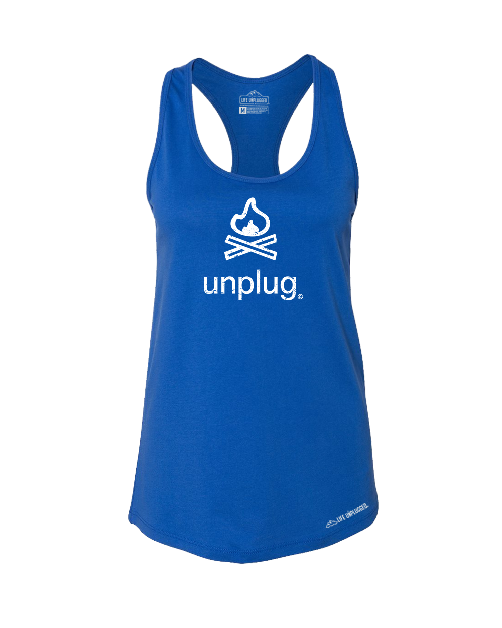 Campfire Premium Women's Relaxed Fit Racerback Tank Top - Life Unplugged
