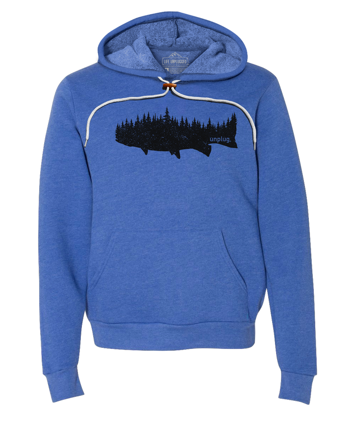 Trout In The Trees Premium Super Soft Hooded Sweatshirt - Life Unplugged