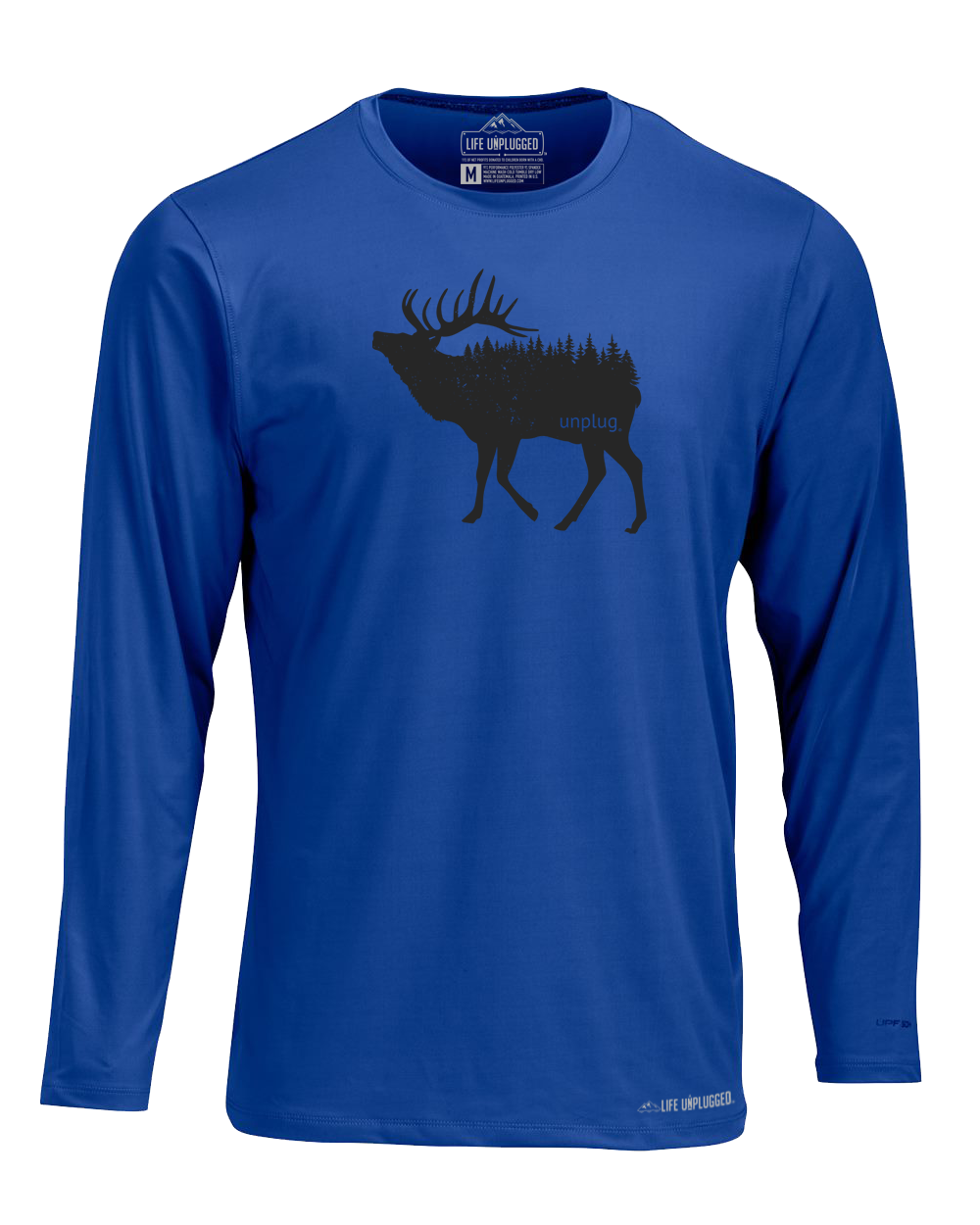 Elk In The Trees Poly/Spandex High Performance Long Sleeve with UPF 50+