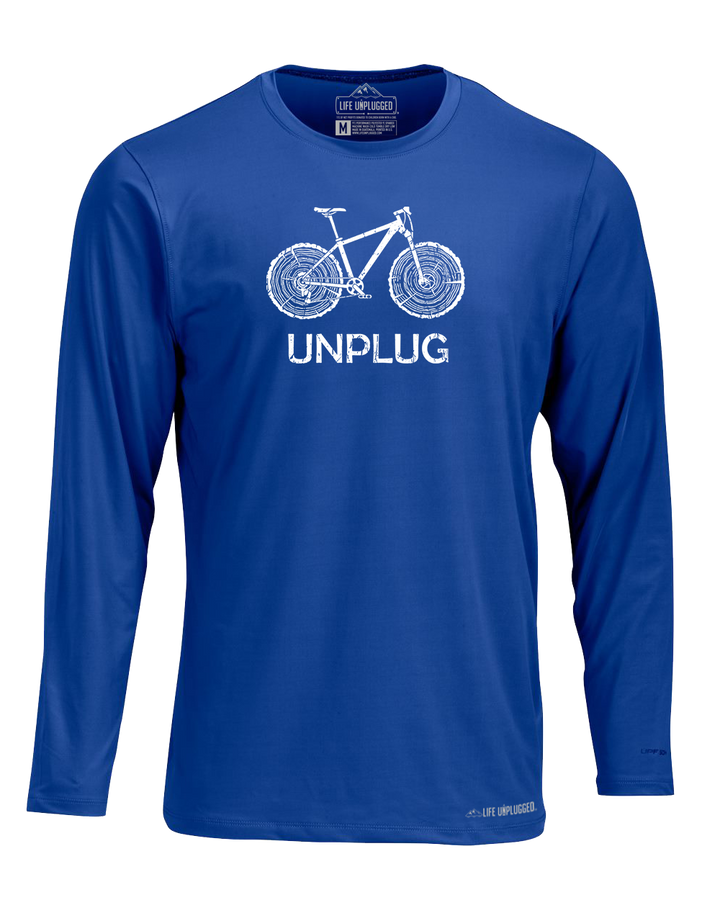 MOUNTAIN BIKE TREE STUMPS Poly/Spandex High Performance Long Sleeve with UPF 50+ - Life Unplugged