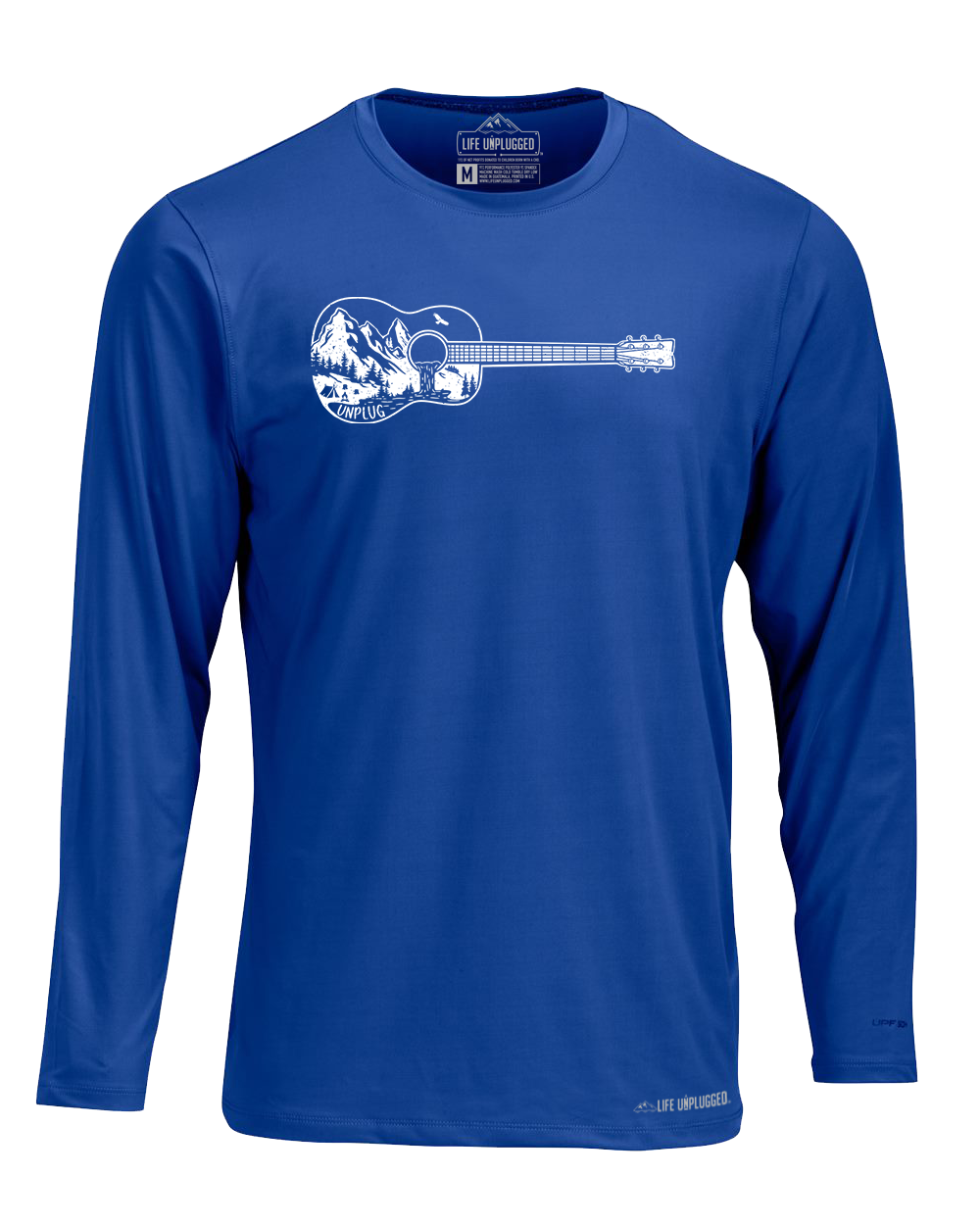 Guitar Mountain Scene Poly/Spandex High Performance Long Sleeve with UPF 50+ - Life Unplugged