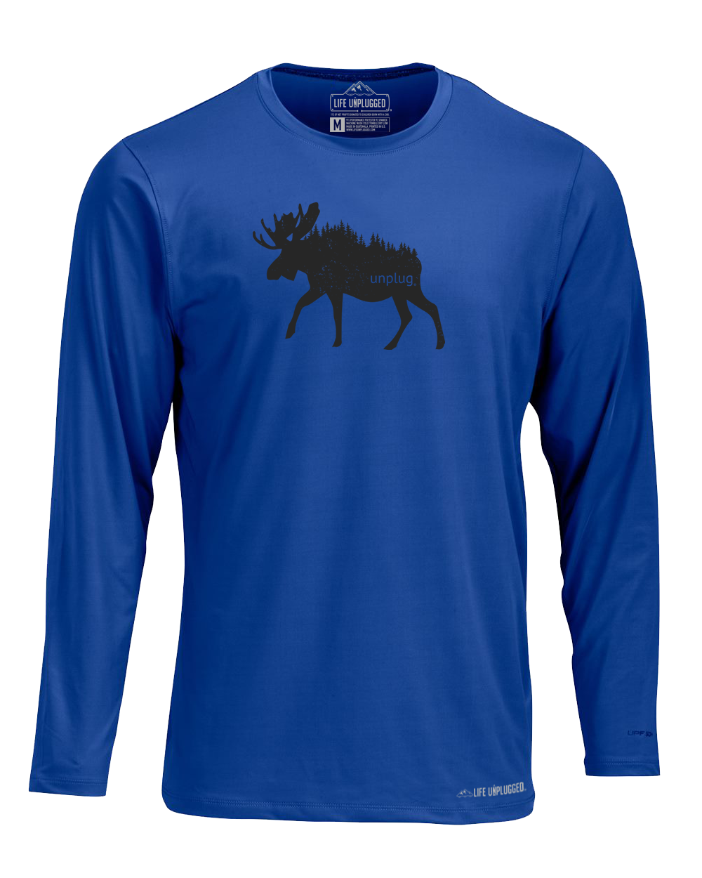 Moose In The Trees Poly/Spandex High Performance Long Sleeve with UPF 50+ - Life Unplugged