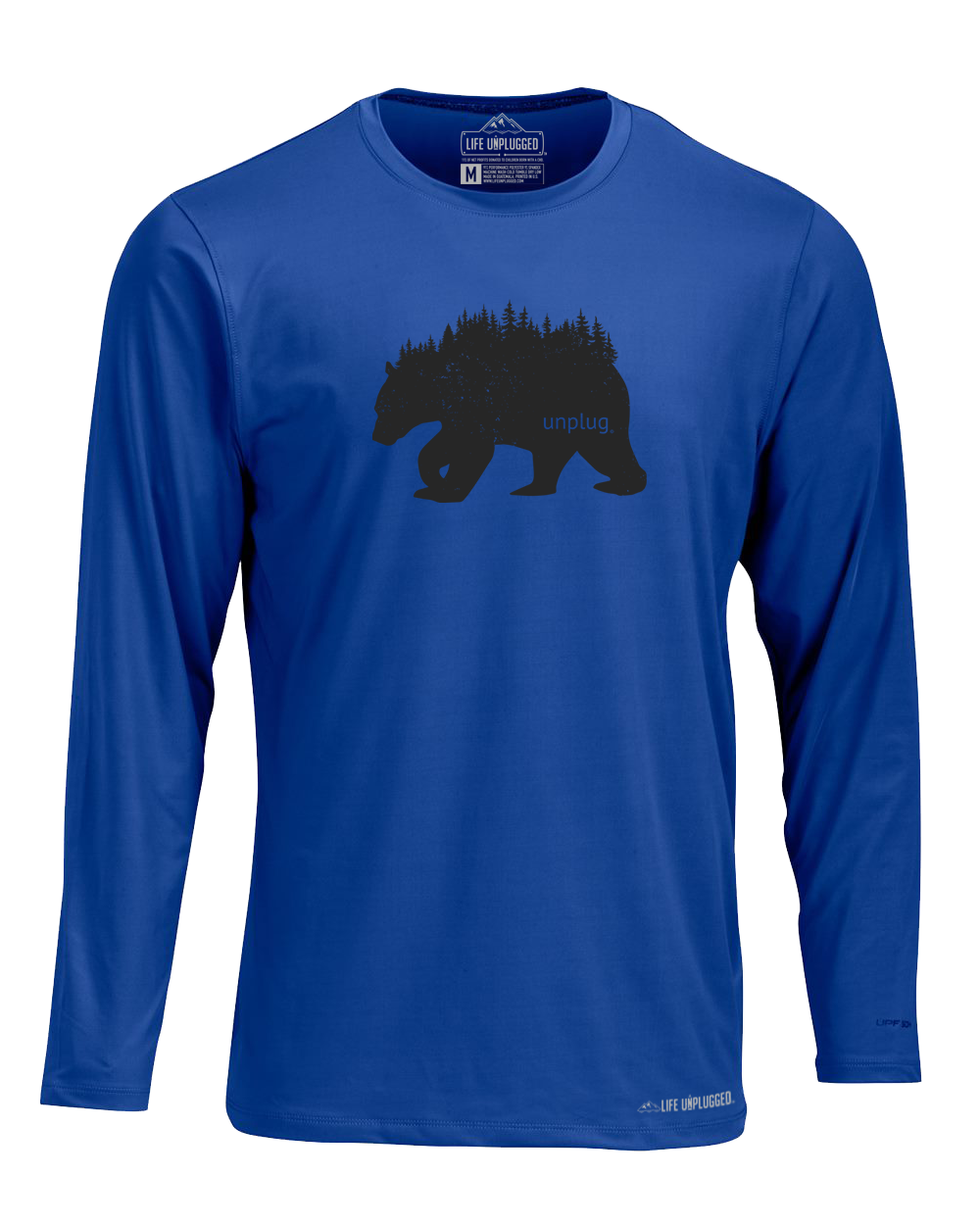 Bear In The Trees Poly/Spandex High Performance Long Sleeve with UPF 50+