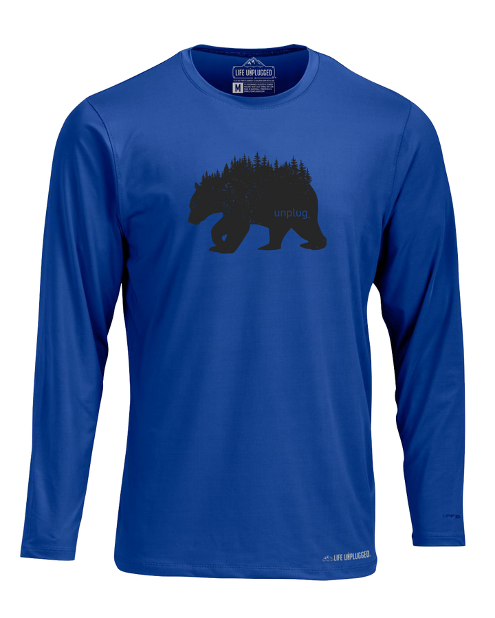 Bear In The Trees Poly/Spandex High Performance Long Sleeve with UPF 50+ - Life Unplugged