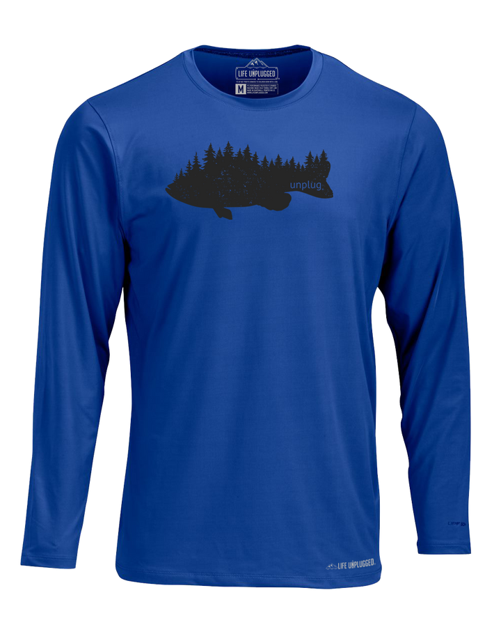 Bass In The Trees Poly/Spandex High Performance Long Sleeve with UPF 50+