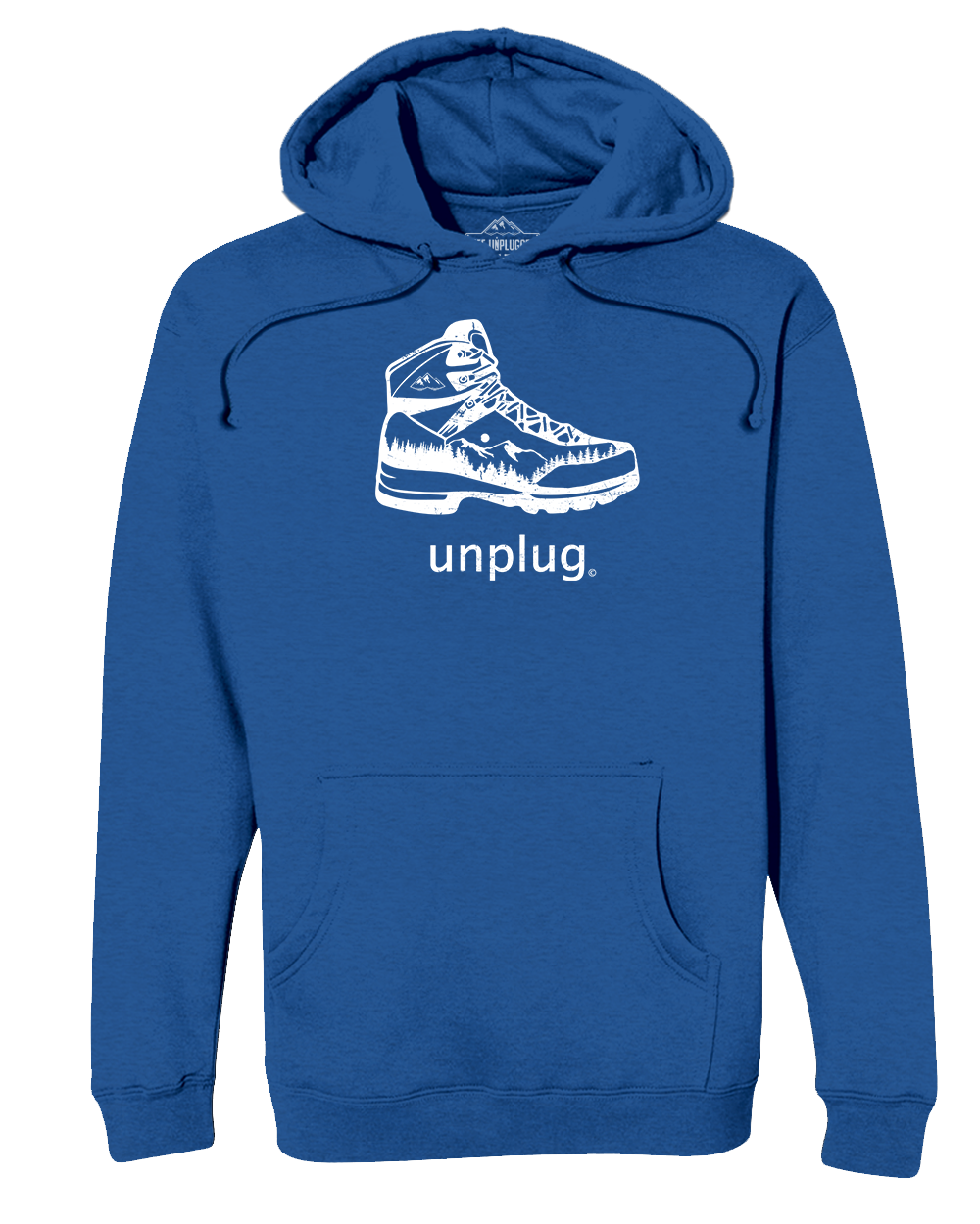 Hiking Boot Mountain Scene Heavyweight Hoodie