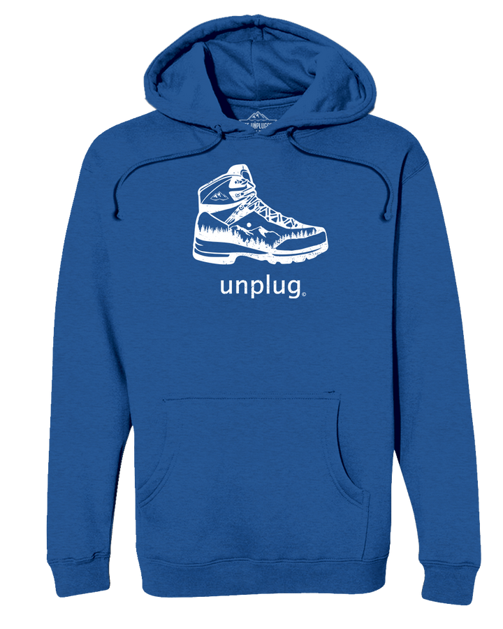 Hiking Boot Mountain Scene Heavyweight Hoodie