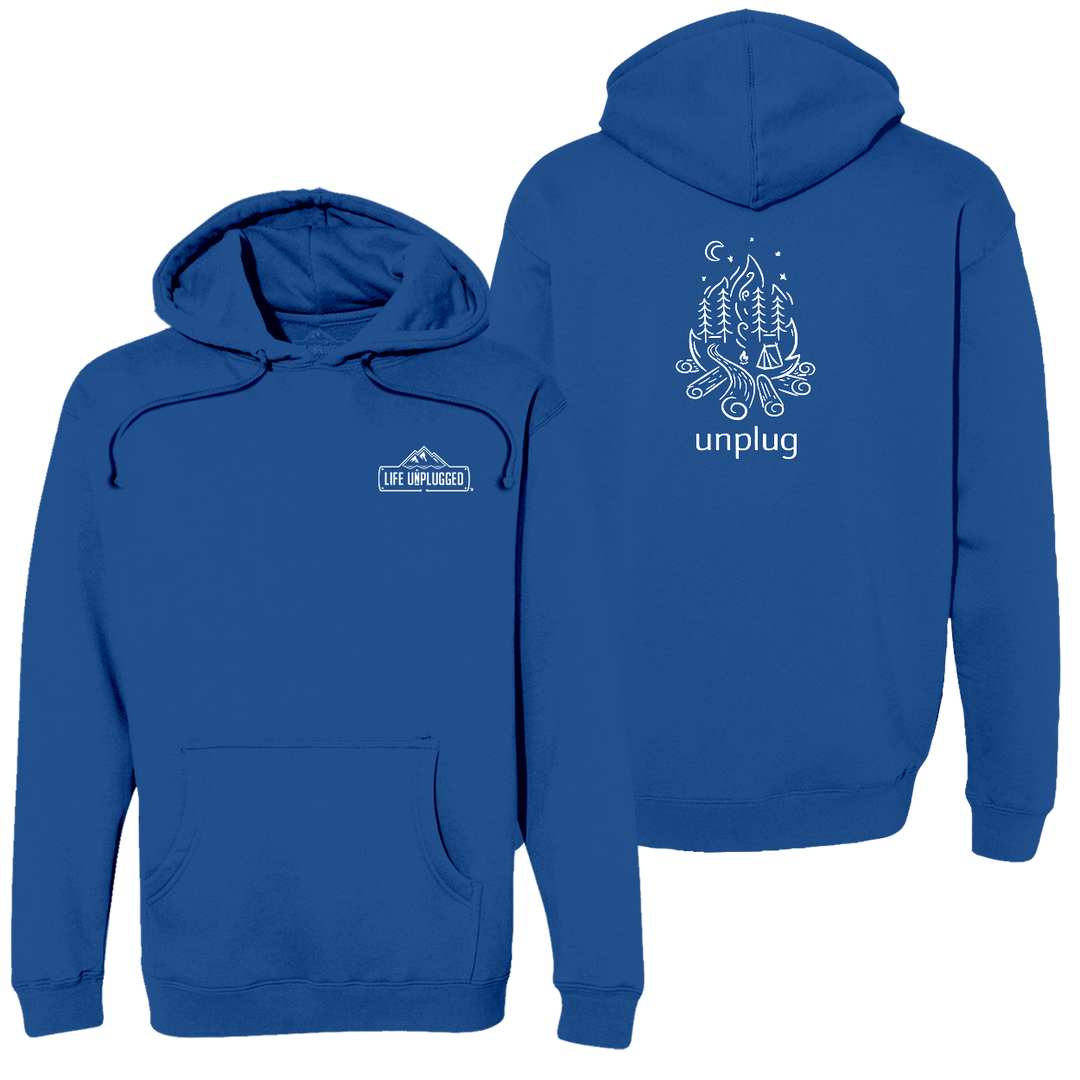 Campfire Camping Scene Heavyweight Hoodie