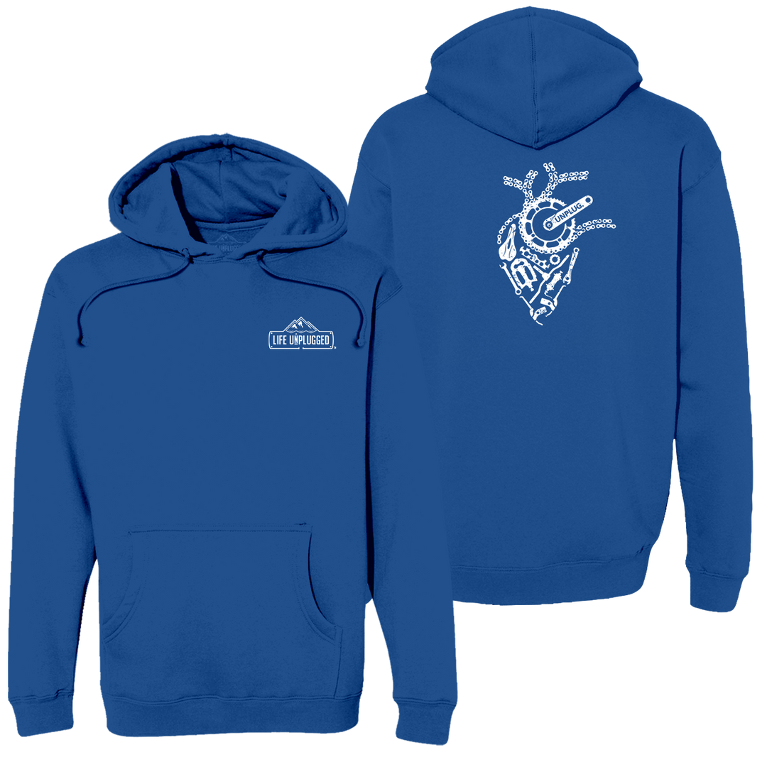 Anatomical Heart (bicycle Parts) Heavyweight Hoodie