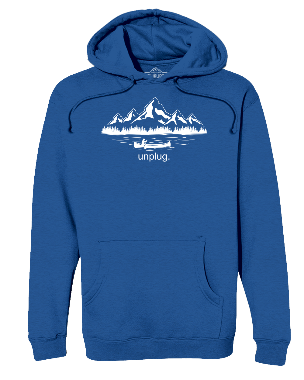 CANOEING IN THE MOUNTAINS Heavyweight Hoodie XL - GREAT LAKE BLUE BLOWOUT