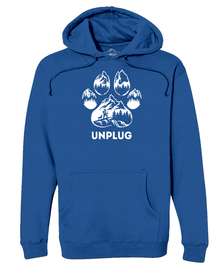 Paw Print Mountain Scene Heavyweight Hoodie