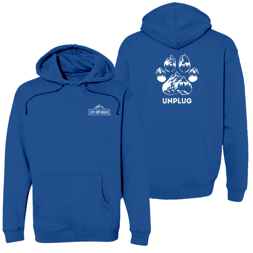 Paw Print Mountain Scene Heavyweight Hoodie