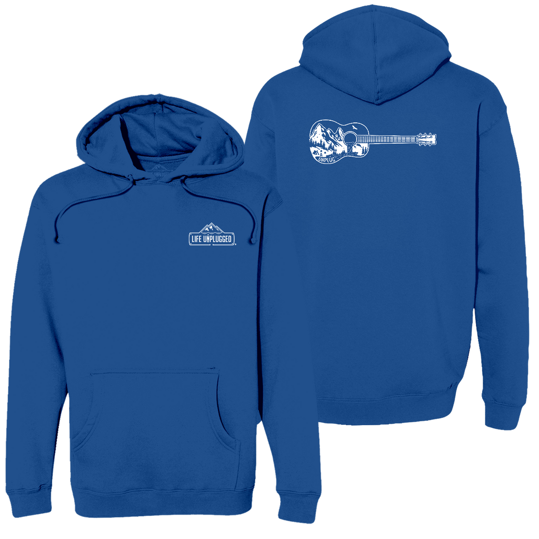 Guitar Mountain Scene Heavyweight Hoodie