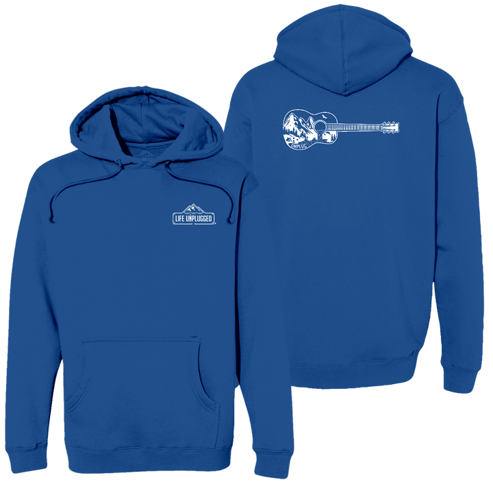 Guitar Mountain Scene Heavyweight Hoodie