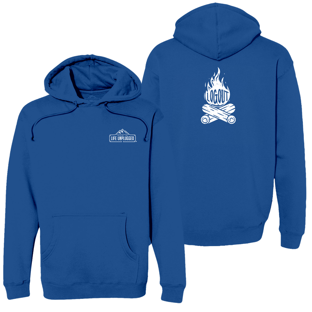 Log Out Campfire Heavyweight Hoodie